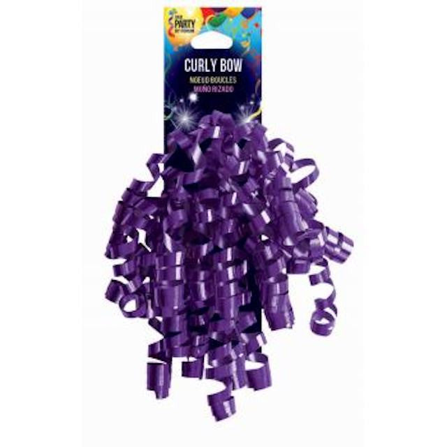 Purple Curly Bow For Gift Birthday Party Special Occasion