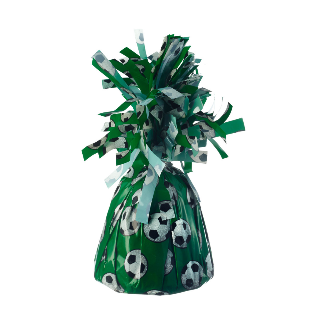 Small Green Soccer Foil Balloon Weight