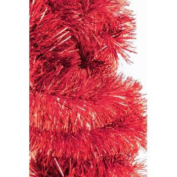 9' Red Tinsel Garland Christmas Holiday Decoration