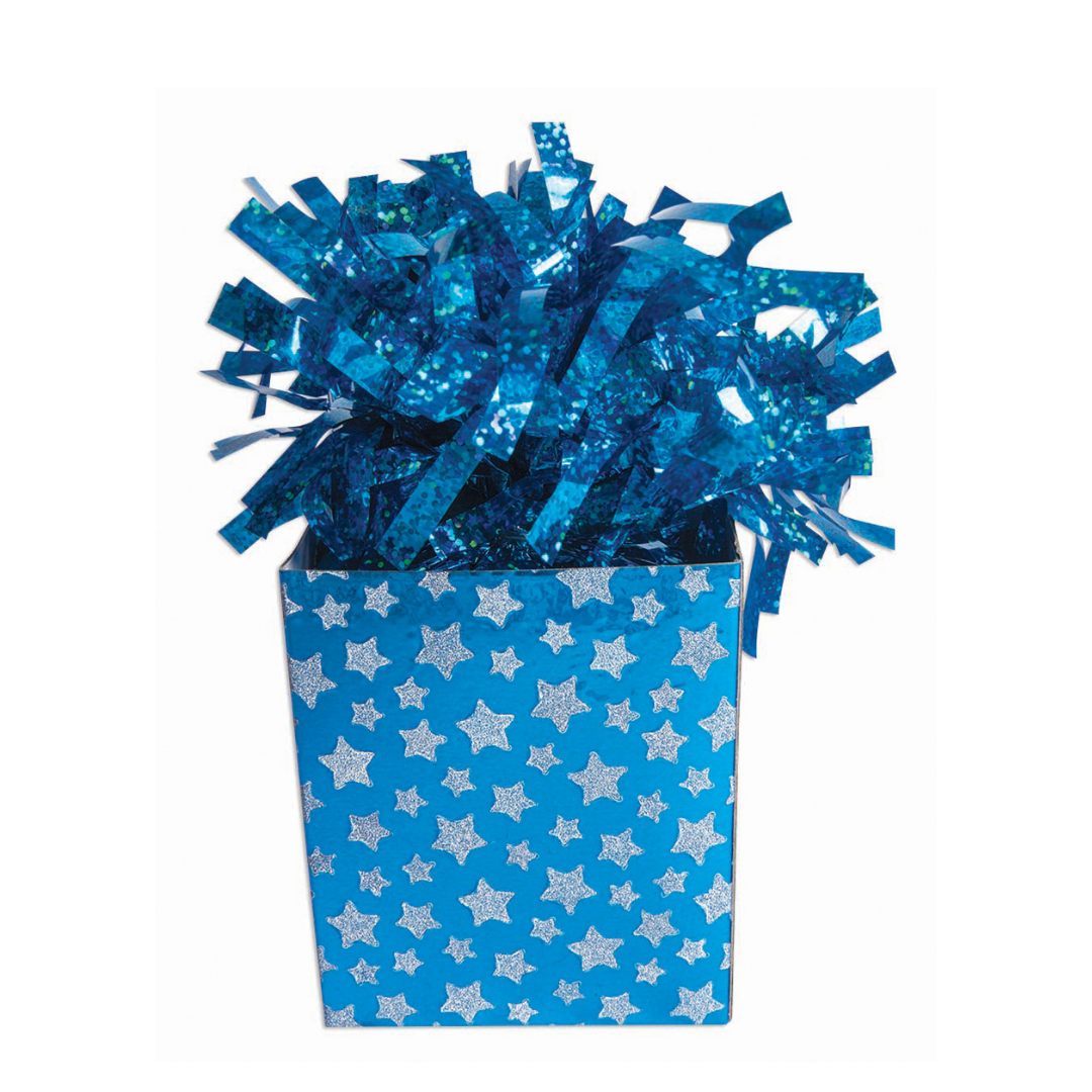 Sparkly Stars Mini Box Blue Balloon Weight