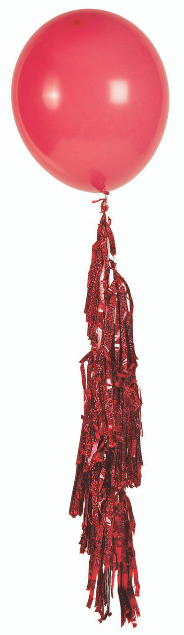 6 feet Red 8" Tassels for Balloons