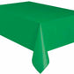 Plastic Emerald Green Tablecover 54" x 108" 1/CT
