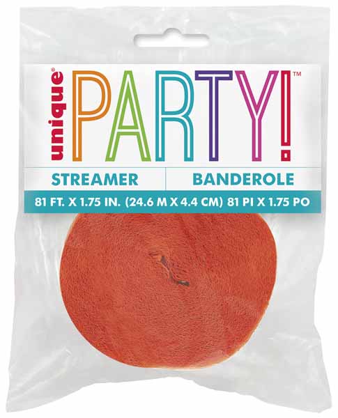 Orange Crepe 81' Party Streamer