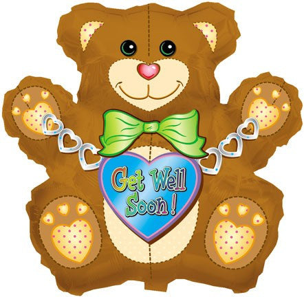 Huge Get Well Teddy Bear Balloon