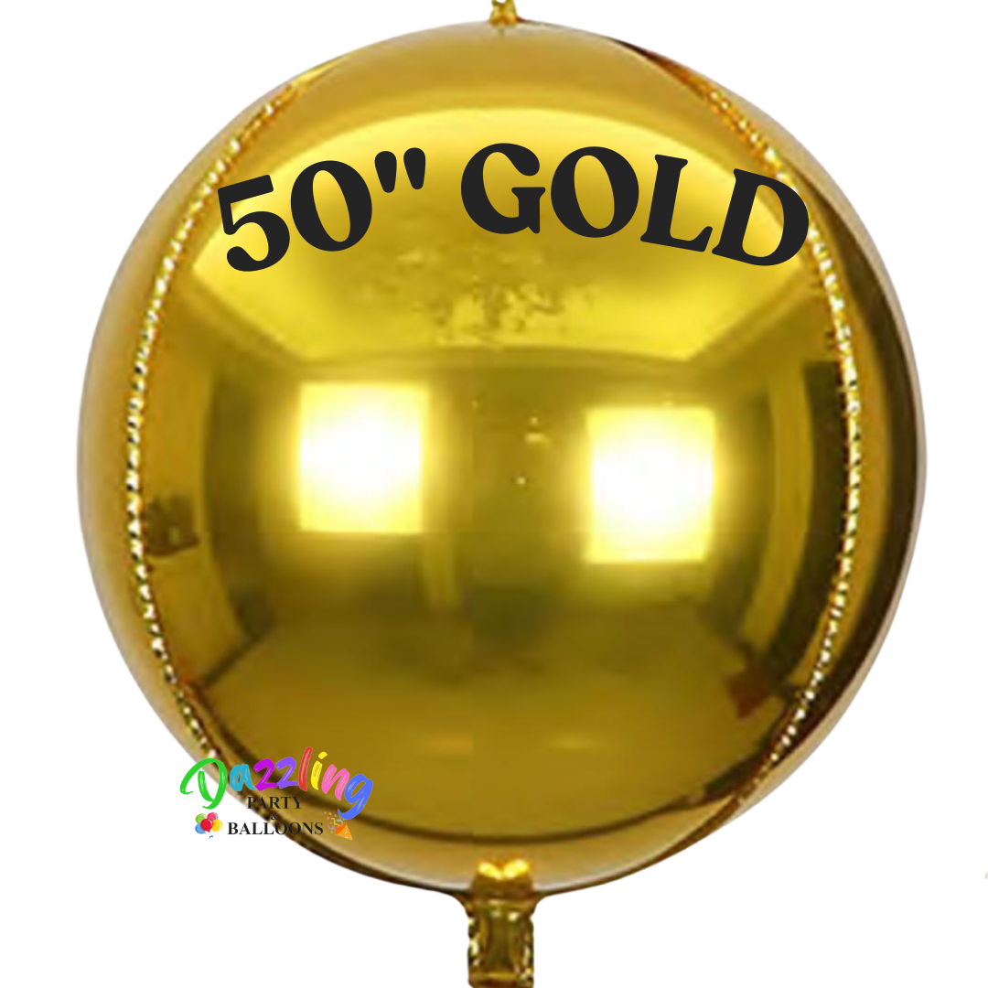Huge Gold Round metallic balloon