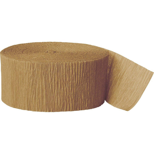 Gold Crepe 81' Party Streamer Decoration