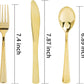 Plain Gold Plastic Cutlery Gold Forks Gold Knives Gold Spoons