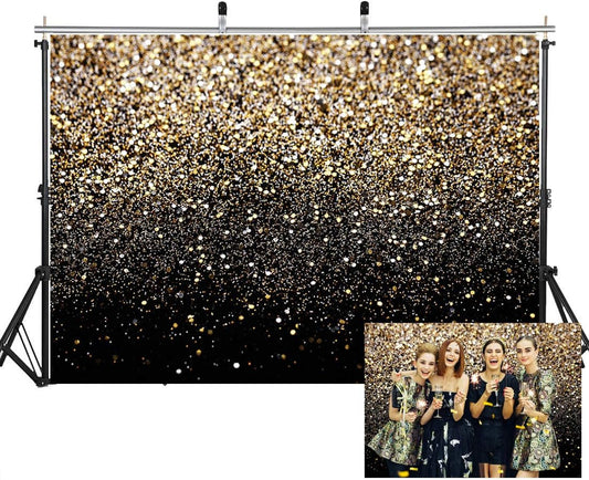 Black & Gold Spots Backdrop
