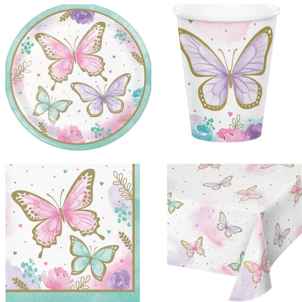 Grab 'n Go Party Pack Butterflies for 8 Guests