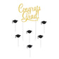 Grad Cap Cake & Cupcake Topper Set 7-Piece