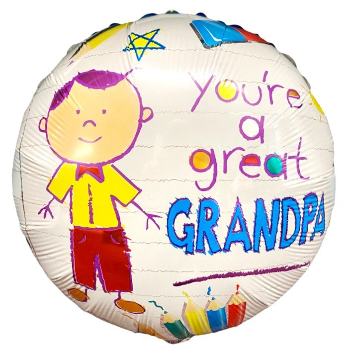 Convergram 18" You're A Great Grandpa Round Foil Balloon