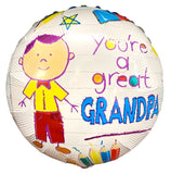 Convergram 18" You're A Great Grandpa Round Foil Balloon
