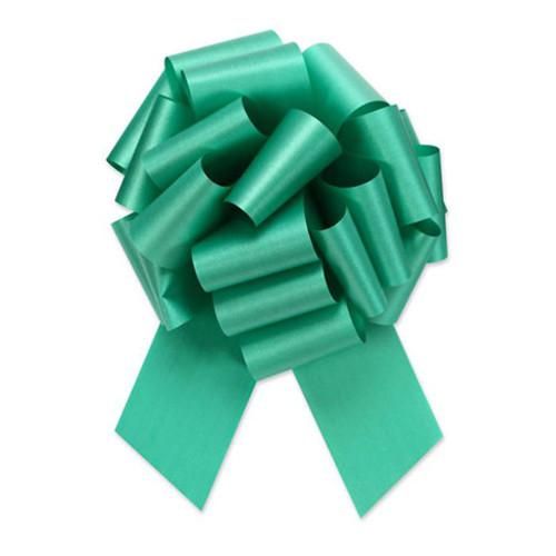 Berwick Ribbon Pull Bow Emerald Green 8" Diameter 20 Loops