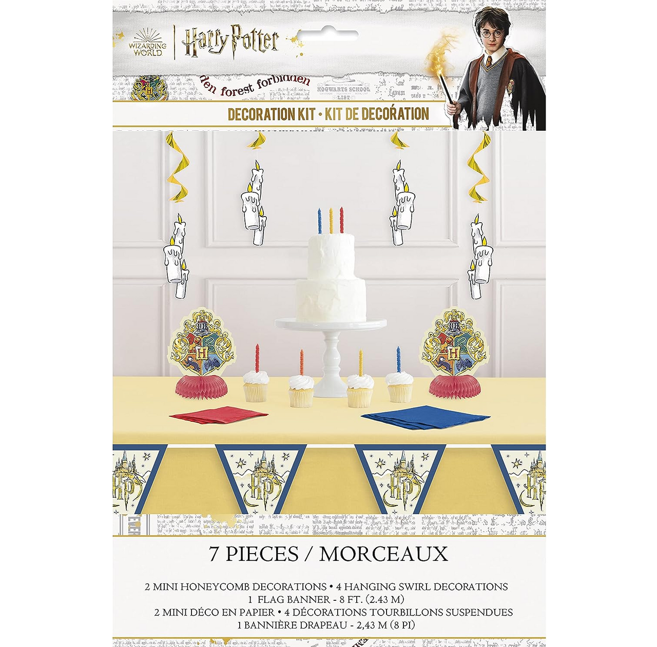 harry potter 7 piece decor kit