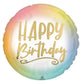 Ombre And Gold Happy Birthday 18" Foil Balloon