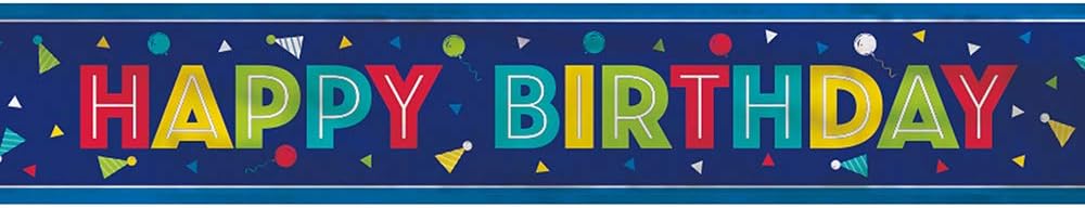 Happy Birthday Foil Letter Banner 12ft