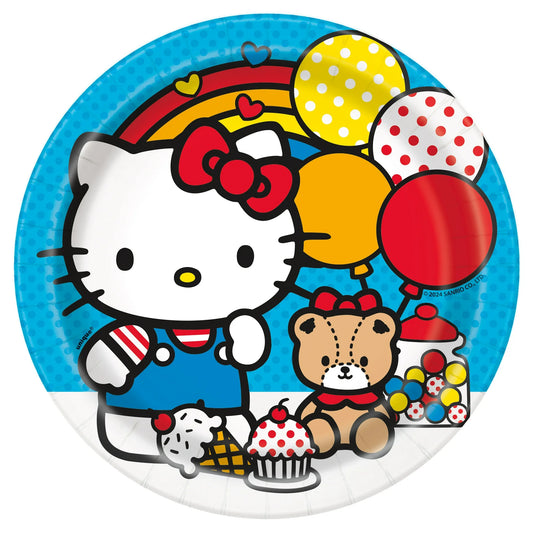 Hello Kitty Dessert Plates 7" - 8 Count