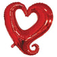 Red 36" Swirly Heart Valentines Day Love Mylar Foil Balloon