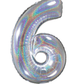 26" Foil  Balloon Number Holographic