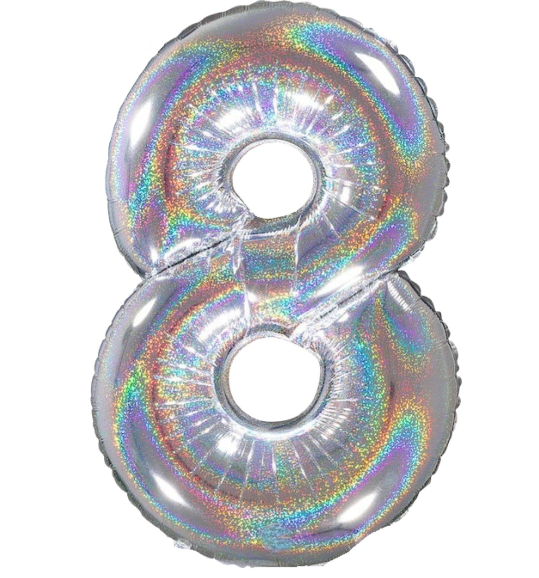 26" Foil  Balloon Number Holographic