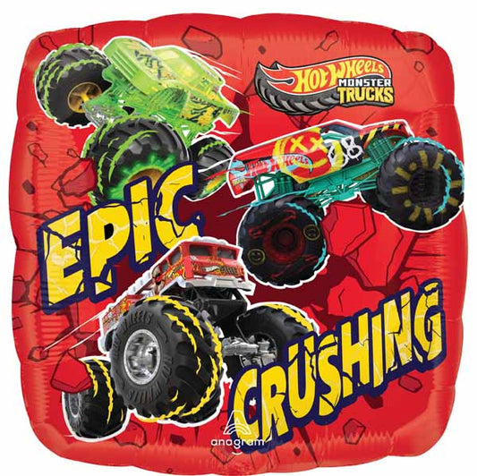 Hot Wheels Foil Balloon – 18" Square Birthday Party Decoration 1/CT
