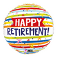 18" Happy Retirement Stripes Foil Balloon Party Decor