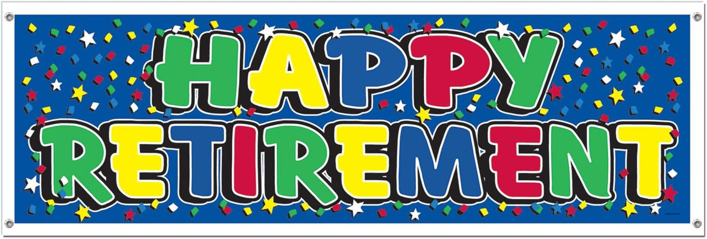 Happy Retirement Party Jumbo 5' Sign Banner