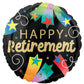 Happy Retirement Stars Foil Balloon 18"