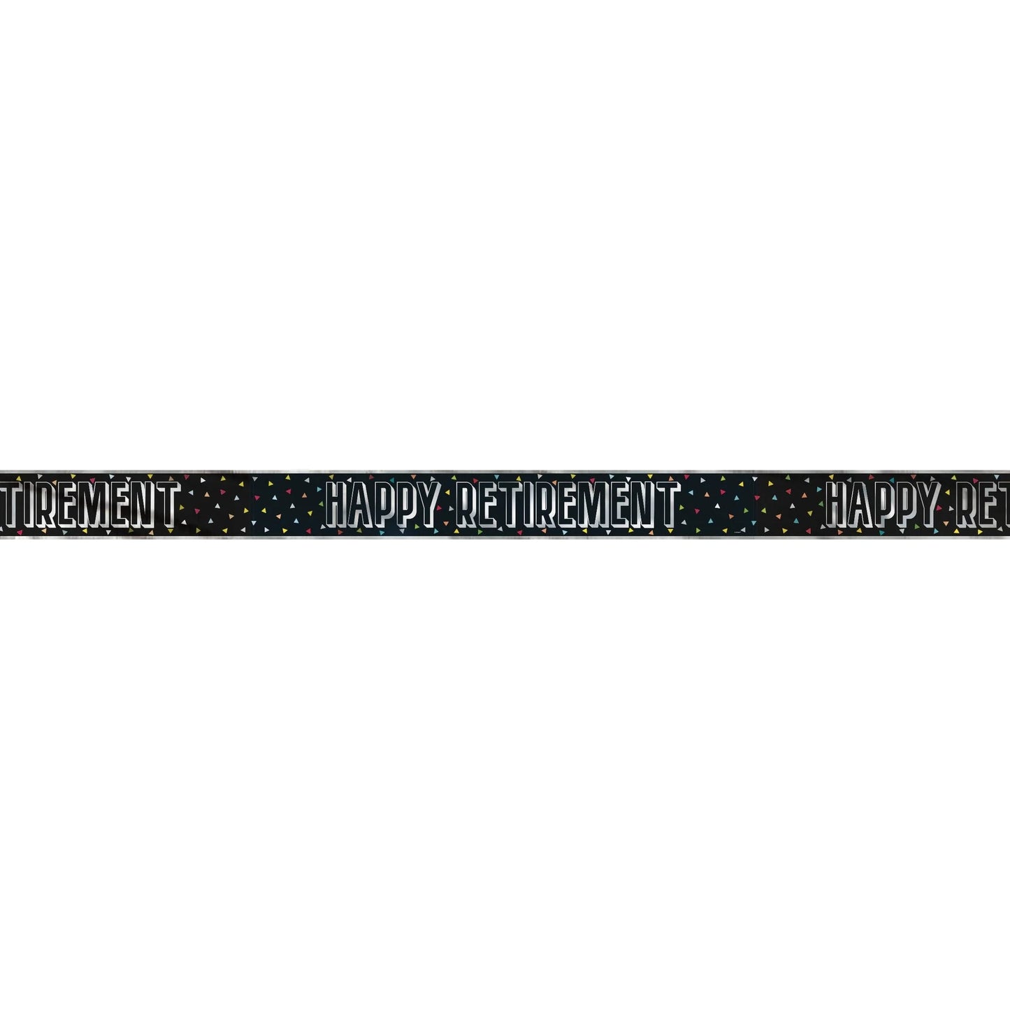 Black Happy Retirement Banner 12ft