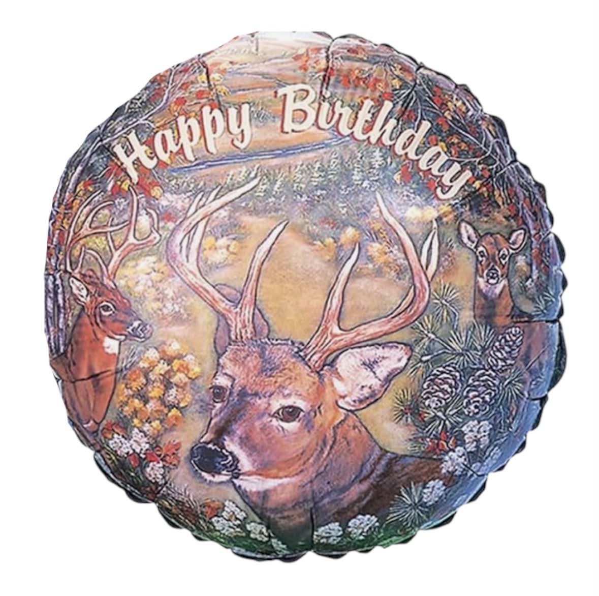 Happy Birthday Deer Hunting Balloon 17"