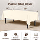 Ivory Off White Rectangle Table Cover Plastic