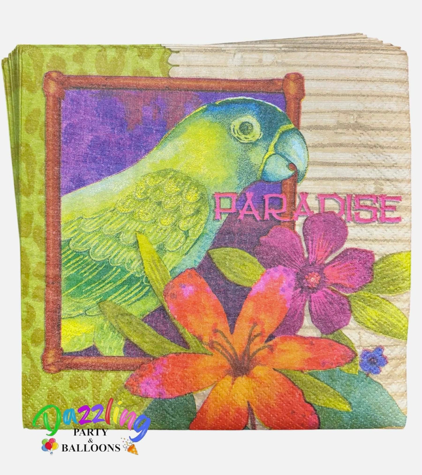 Jungle Paradise Parrot Luncheon Napkins 16-Pack
