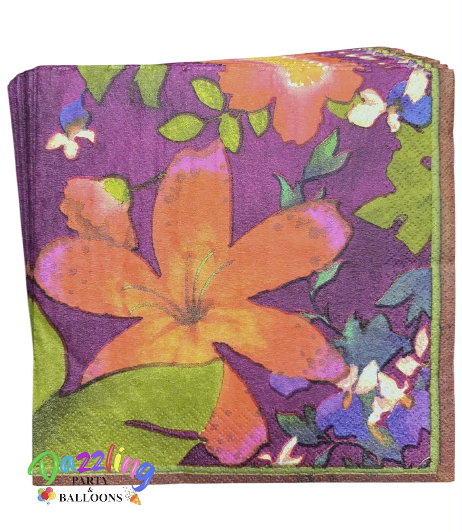 Floral patterned product with vibrant colors on a white background