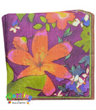 Floral patterned product with vibrant colors on a white background