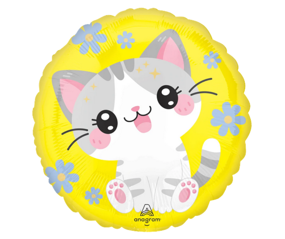 Kawaii Kitty Cat Foil Balloon 18"