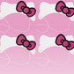 Pink background with white bows and pink bows in the center