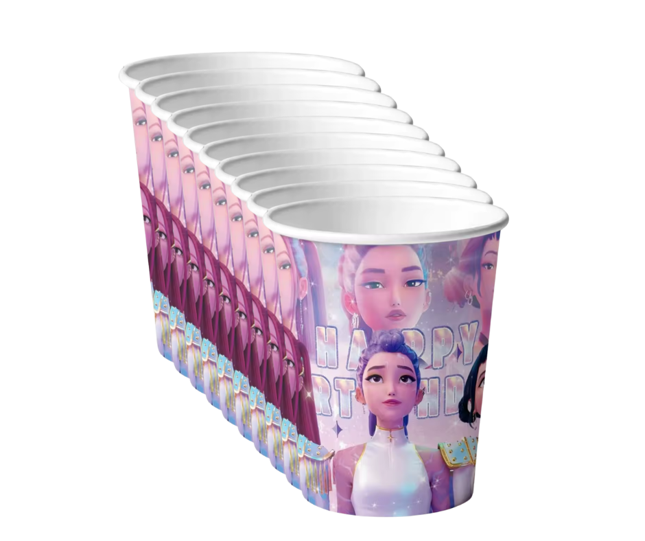 K-Pop Demon Hunters Paper Cups 9oz - 10/CT