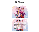 K-Pop Demon Hunters Anime Invitation Cards 10 Count