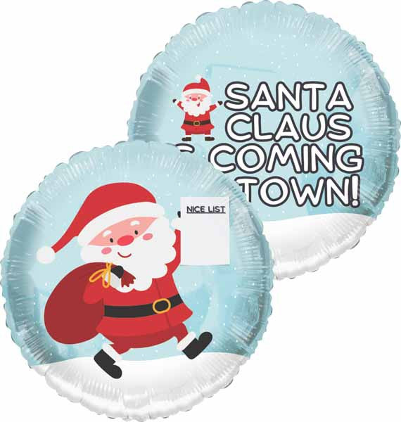 24" Round Foil Christmas Balloon