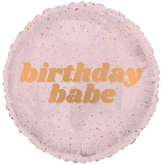 Birthday Babe Rose Gold Round Foil Balloon