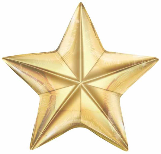 Shiny Gold Star Jumbo Foil Balloon Star Shape