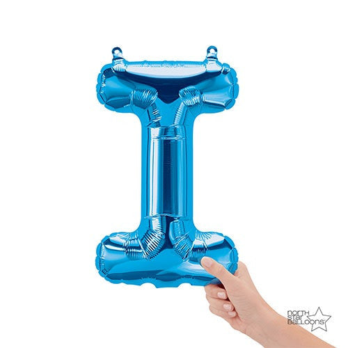 Anagram 16" Air-Filled Letter "I" Shape Foil Balloon Blue