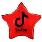 TikTok 18" Star Shape Red Foil Balloon
