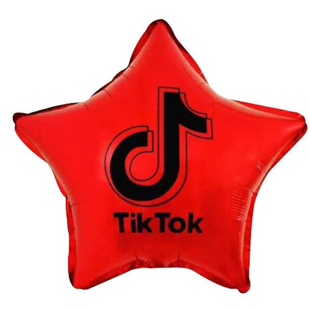 TikTok 18" Star Shape Red Foil Balloon