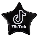 TikTok 18" Star Shape Black Foil Balloon