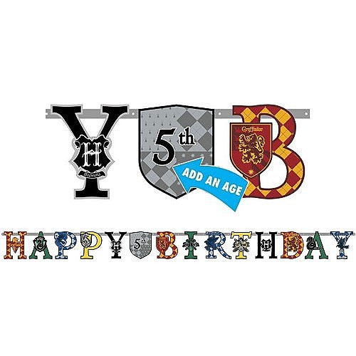 Harry Potter Customizable Birthday Banner