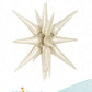 26" 3D Starburst Foil Air Balloon Latte Beige