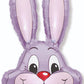 Huge Pastel Lilac Rabbit Head Foil Balloon