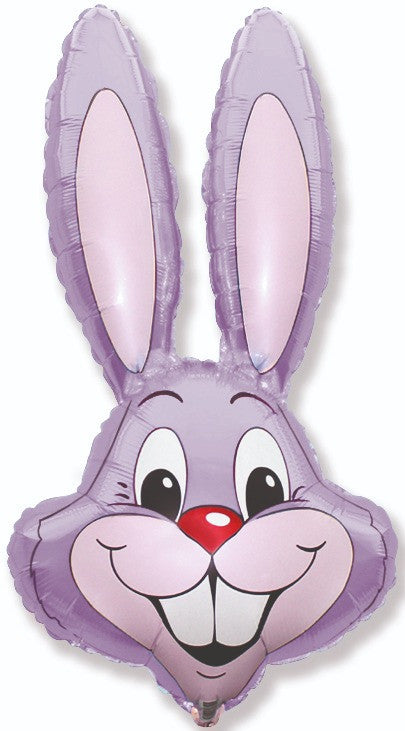 Huge Pastel Lilac Rabbit Head Foil Balloon