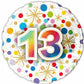 13 Number 18" Round Foil Balloon